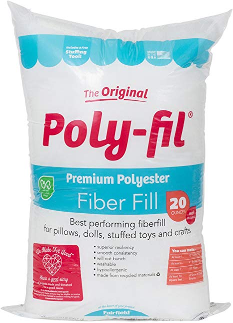 poly fil 160 oz premium polyester fiber fill box