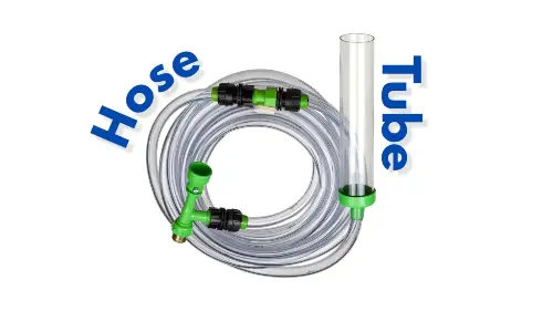 Vacuum Aquarium Substrate - Water-driven siphon, Aquarium Python diagram showing the hose and tube